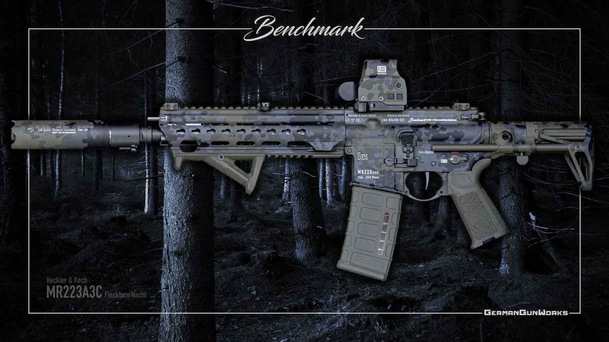 GermanGunWorks pimpt: Benchmark HK MR223 A3C – Flecktarn Nacht - SPARTANAT